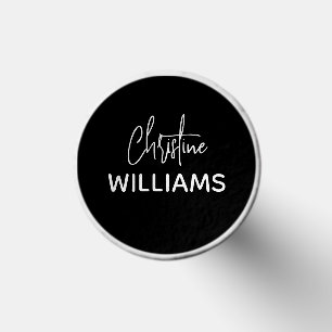 Signature Monogram Handwritten Script BLACK  Golf Tees