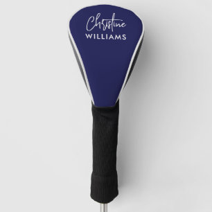 Signature Monogram Handwritten Script BLUE Golf Head Cover