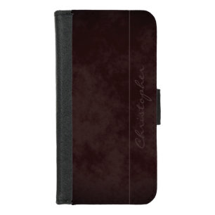 Signature Mottled Burgundy Brown Dashing iPhone 8/7 Wallet Case