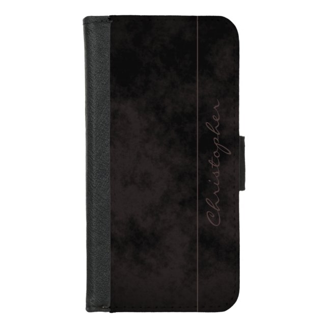 Signature Mottled Earthy Brown Dashing iPhone Wallet Case (Front)