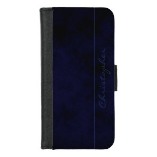 Signature Mottled Royal Blue Dashing iPhone 8/7 Wallet Case