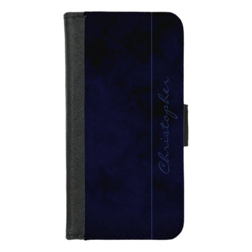 Signature Mottled Royal Blue Dashing iPhone 87 Wallet Case