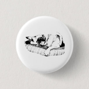 Signature Nap, Black Line Badge Button
