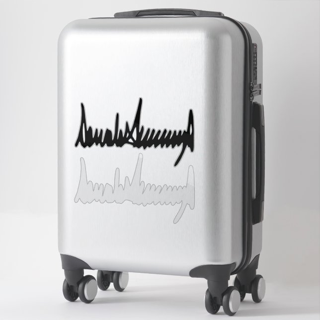 Signature of Donald Trump Autograph  Sticker (Suitcase)