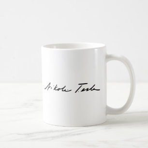 Signature of Electricity Genius Nikola Tesla Coffee Mug