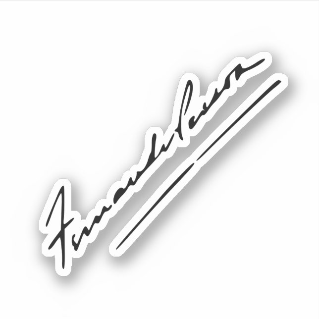 Signature of Fernando Pessoa Sticker (Front)