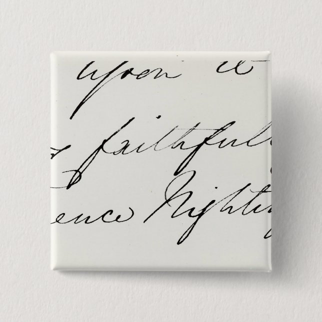 Signature of Florence Nightingale Button (Front)