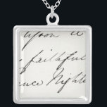 Signature of Florence Nightingale Silver Plated Necklace<br><div class="desc">Signature of Florence Nightingale (1820-1910) (pen on paper) located at the Tretyakov Gallery,  Moscow,  Russia.</div>