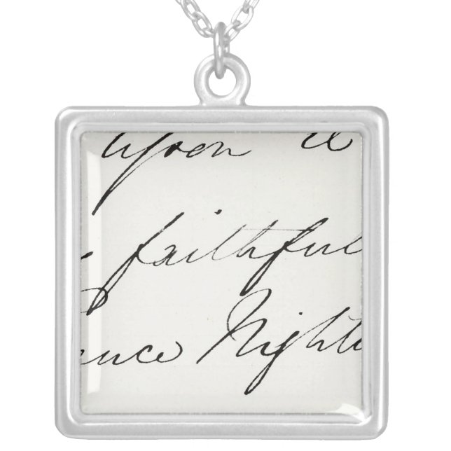 Signature of Florence Nightingale Silver Plated Necklace (Front)