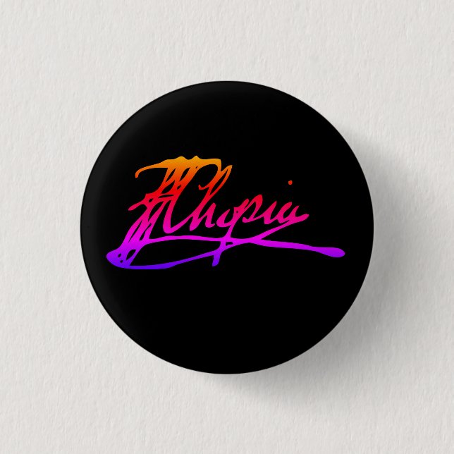 Signature of Frédéric Chopin Button (Front)