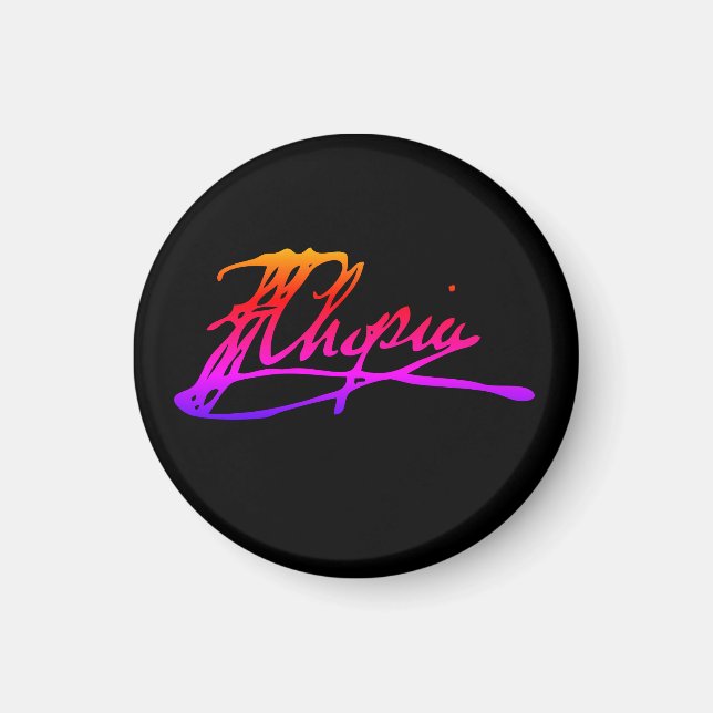 Signature of Frédéric Chopin Magnet (Front)