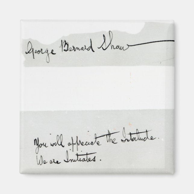 Signature of George Bernard Shaw Magnet (Front)