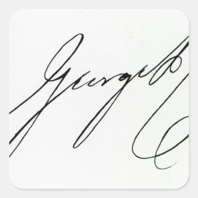 Signature of George IV Square Sticker (Front)