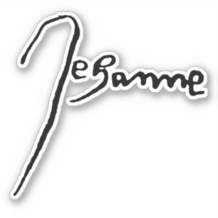 Signature of Jeanne d'Arc Sticker