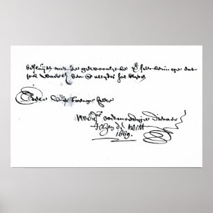 Signature of Johan de Witt Poster