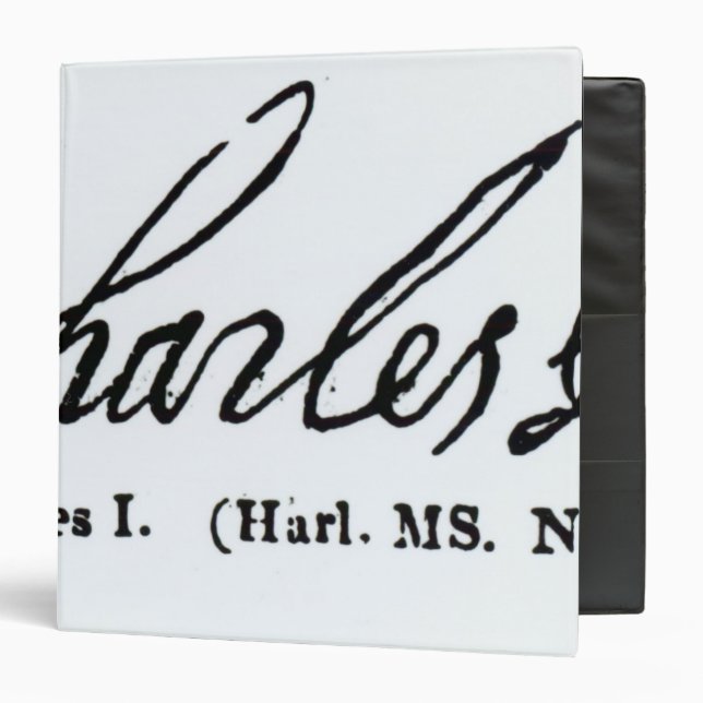 Signature of King Charles I 3 Ring Binder (Front/Inside)