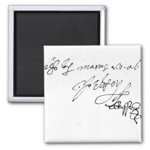 Signature of Lady Jane Grey Magnet