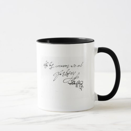 Signature of Lady Jane Grey Mug