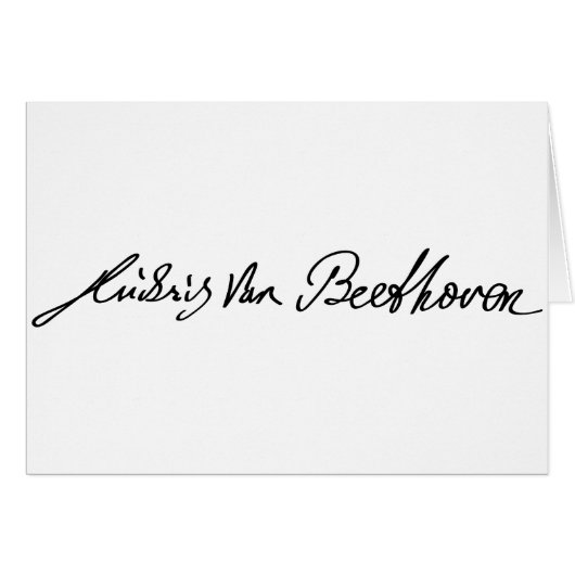 Signature of Musician Ludwig van Beethoven (Front Horizontal)