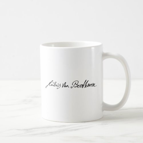 Signature of Musician Ludwig van Beethoven Coffee Mug