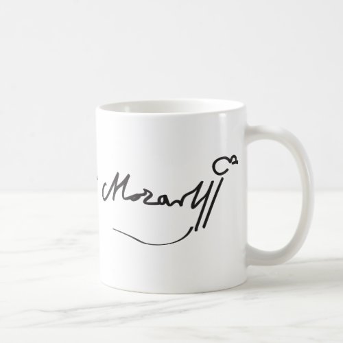 Signature of Musician Wolfgang Amadeus Mozart Coffee Mug