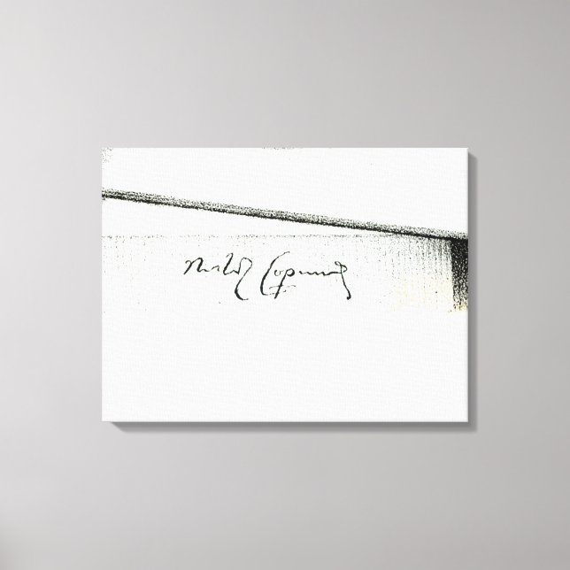Signature of Nicolaus Copernicus Canvas Print (Front)