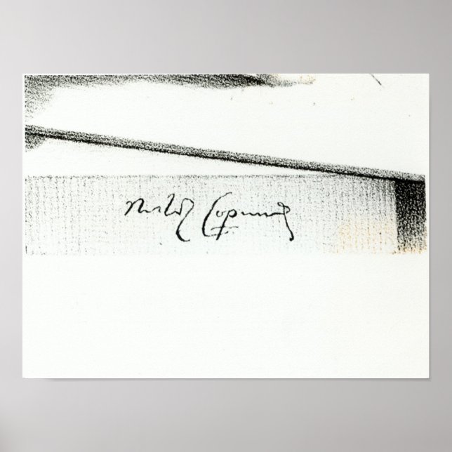 Signature of Nicolaus Copernicus Poster (Front)