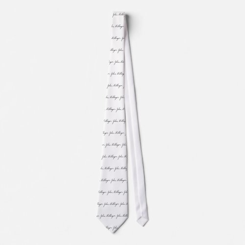 Signature of Notorious Outlaw John Dillinger Neck Tie