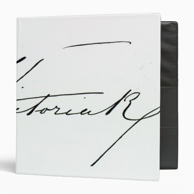 Signature of Queen Victoria (pen and ink on paper Binder (Front/Inside)