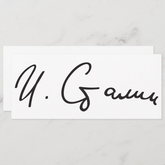 Signature of Soviet Union Premier Joseph Stalin (Front/Back)