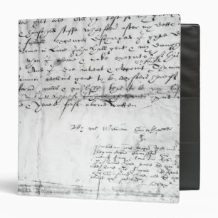 Signature of William Shakespeare , 1616 Binder