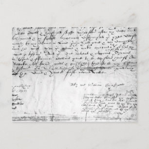 Signature of William Shakespeare , 1616 Postcard
