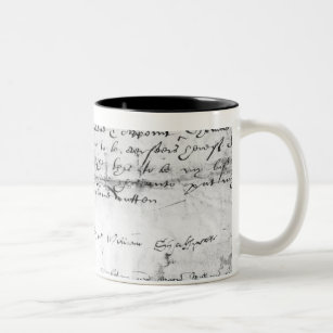 Signature of William Shakespeare , 1616 Two-Tone Coffee Mug