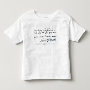 Signature Oliver Cromwell,from handwritten Toddler T-shirt