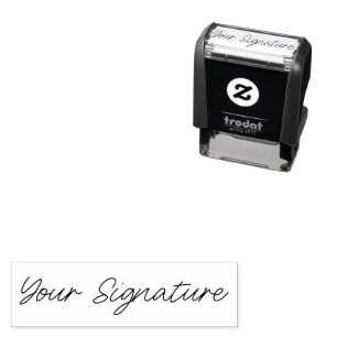 Signature Photo Image Template DIY Self-inking Stamp