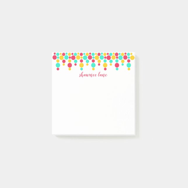 Signature Polka Dots Personalized Notes (Front)