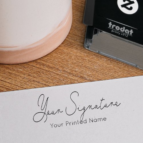 Signature  Printed Name Self_Inking Rubber Stamp