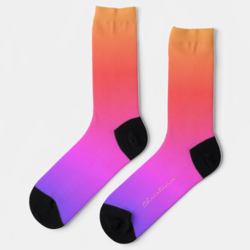 Signature Rainbow Sunset Ombr Socks