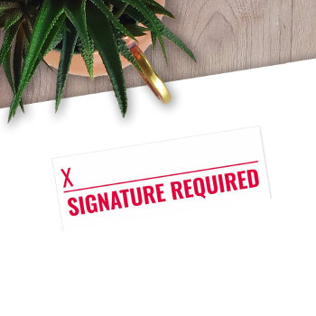 Signature Required With X Signing Line - Bold Self-inking Stamp by ForTeachersOnly at Zazzle