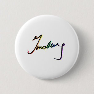 Signature Ruth Bader Ginsburg Pride Rainbow - LGBT Pinback Button