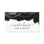 Signature Script Black And Gold Agate Marble Business Card Signature Script Black And Gold Agate Marble Business Card