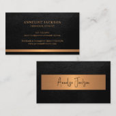 Signature script black gold business card | Zazzle