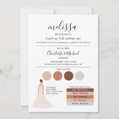 Signature Script Bridesmaid Wedding Info Card  (Front)