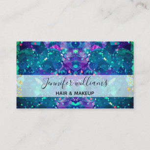 signature script calligraphy Modern opal stone Bu Business Card