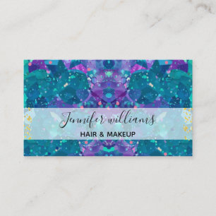 signature script calligraphy Modern opal stone  Business Card