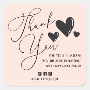 Signature Script Hearts Order Etsy Home Crafter Sq Square Sticker