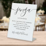 Signature Script Jenga Wedding Guestbook Pedestal Sign
