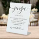 Signature Script Jenga Wedding Guestbook Pedestal Sign | Zazzle