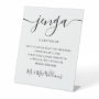 Signature Script Jenga Wedding Guestbook Pedestal Sign | Zazzle