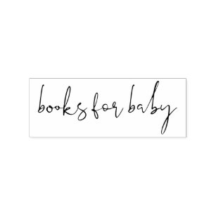 Signature Script Lettering Books for baby Rubber Stamp